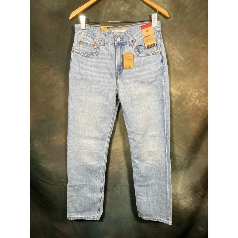 Levis Low Pro Straight Jeans Light Wash Mid Rise 27 NWT